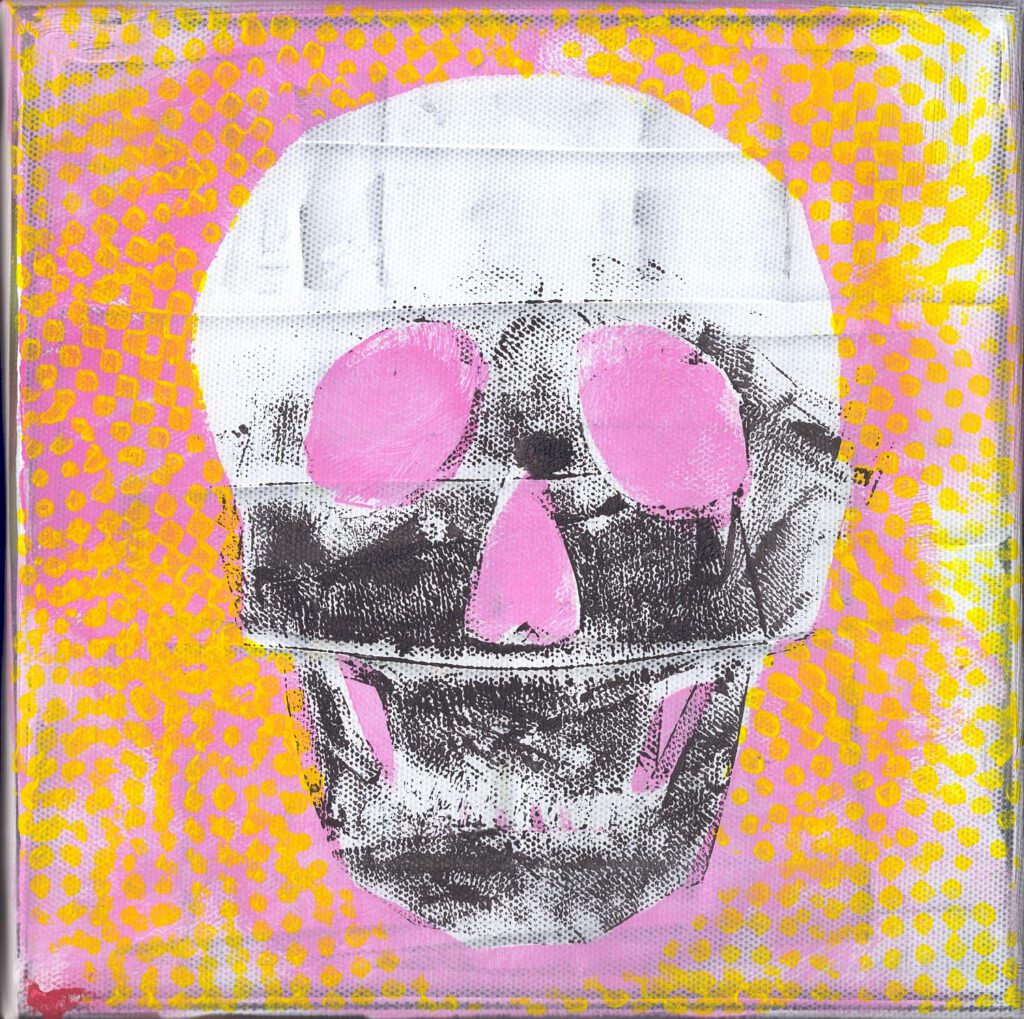 Monotypie "Schädel" von Enno E. Peter